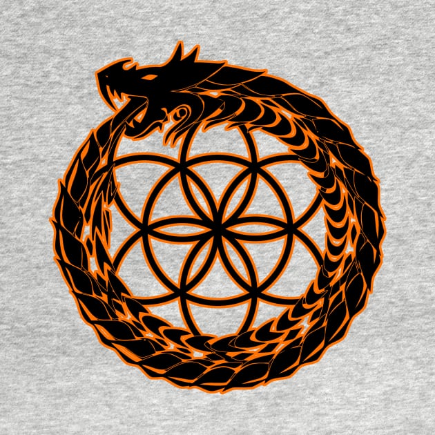 Ouroboros Seed Orange by TotallyOutThereTShirts